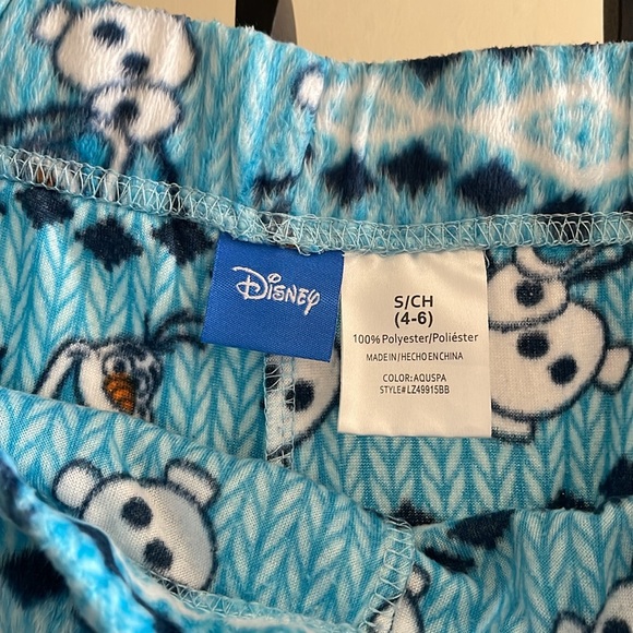 Disney Sz S (4-6) Frozen Olaf Jogger Sleep Pants - Picture 4 of 14